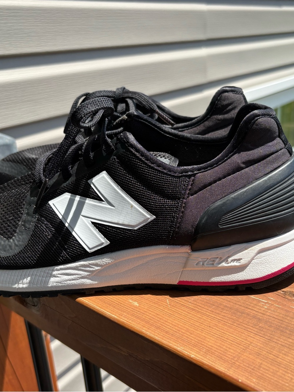 NEW BALANCE 247S LOW TRAINERS SPORTS SNEAKER WOMEN SHOES BALCK/PINK SIZE 9 - Picture 6 of 13